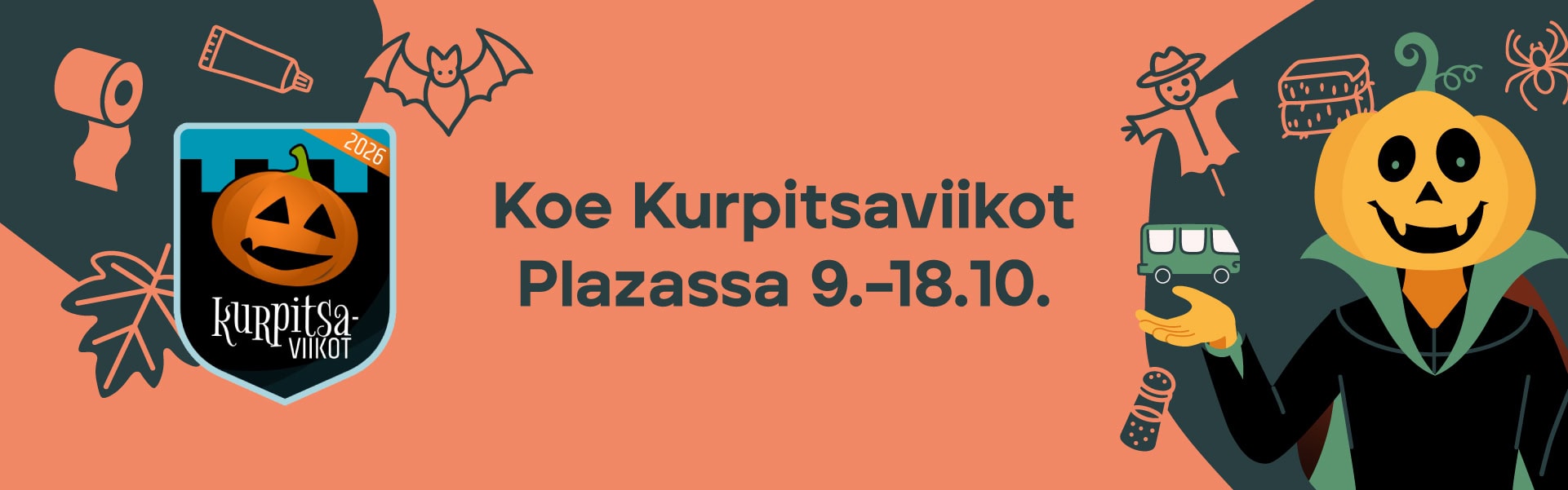 Koe Kurpitsaviikot Plazassa 9.–18.10.
